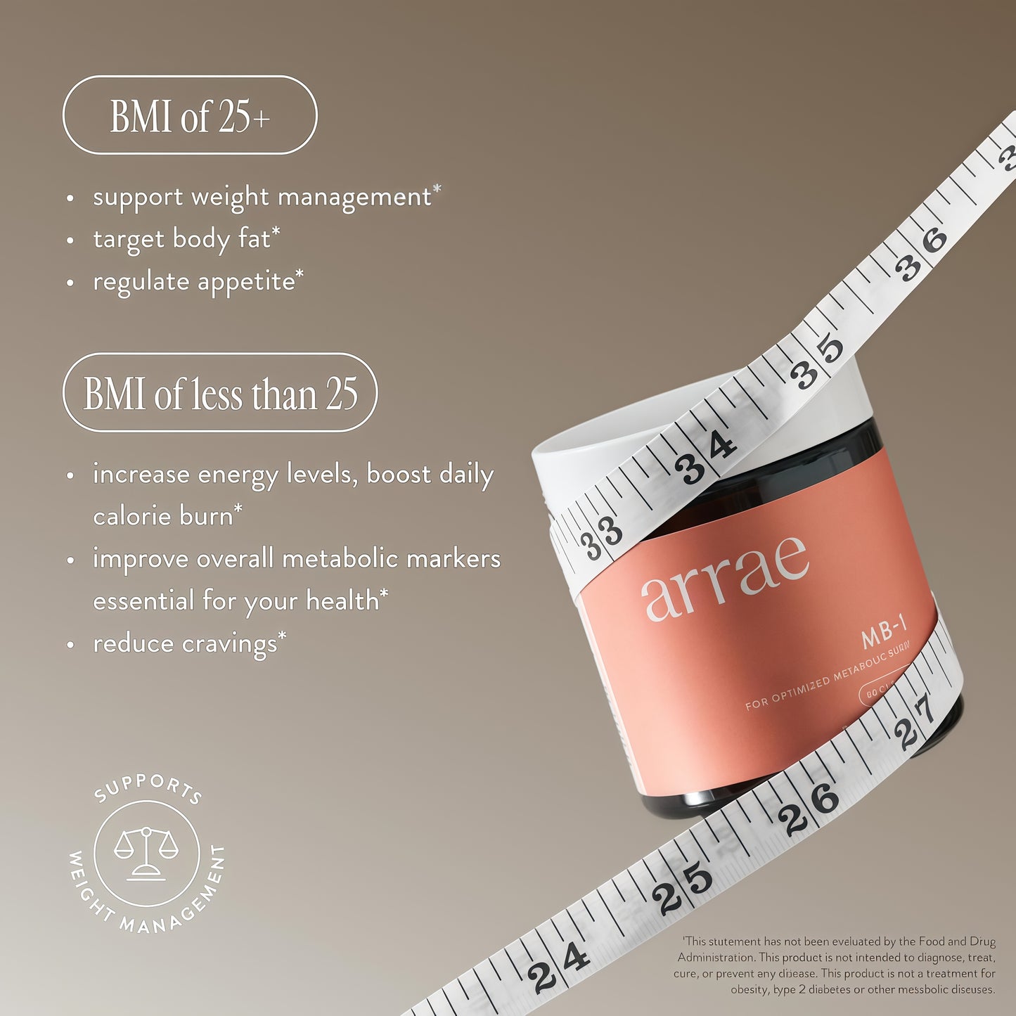 Arrae MB-1, Natural Dietary Supplement Support Healthy Metabolism